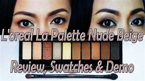 L Oreal La Palette Nude Beige Review Swatches