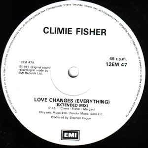 Climie Fisher - Love Changes (Everything) (1988, White Labels, Vinyl ...