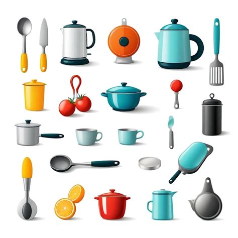 Premium Vector Kitchen Gadget Vector Set White Background Isolated