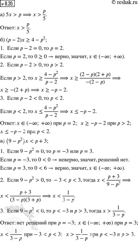 (Решено)Упр.8.20 ГДЗ Мордкович Семенов 8 класс по алгебре