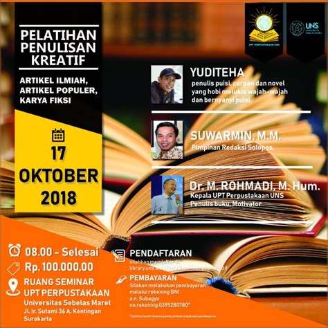 Workshop Penulisan Kreatif Intensif Mengasah Bakat Menulis Dengan