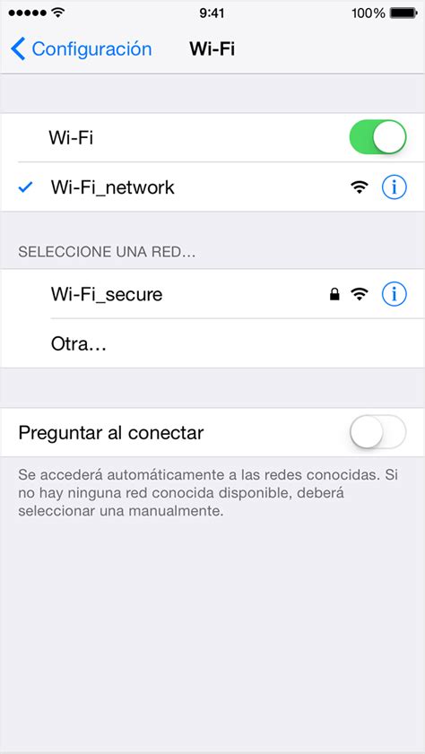 Conexi N A Una Red Wi Fi En Tu Iphone Ipad O Ipod Touch Soporte