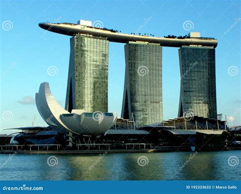 View From Marina Bay Of The Three Towers And The Structure That Forms