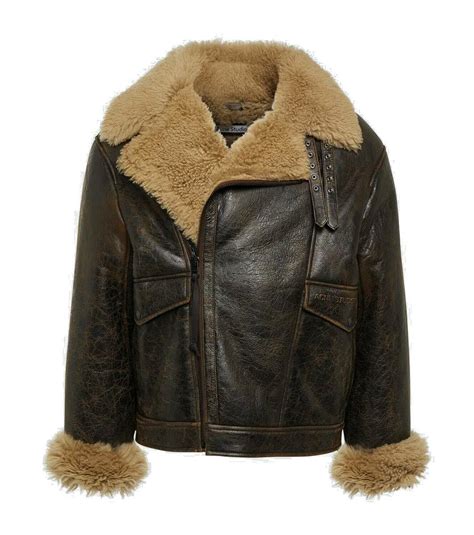 Acne Studios Shearling Lined Leather Jacket Acne Studios