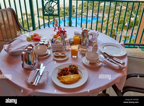 Breakfast Served On The Balcony Of The Atlantis Hotel The Palm Dubai