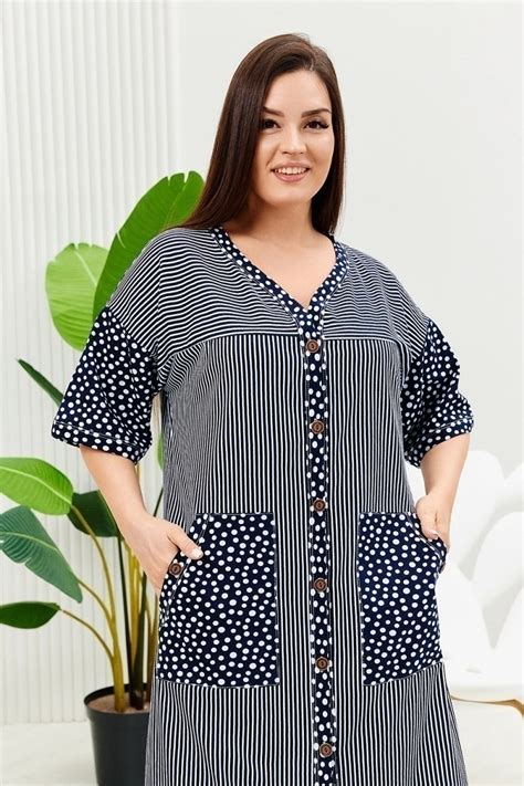 Халат 9205 (полоса горошек) Халат 9205 за 1 175 ₽ купить в интернет ...