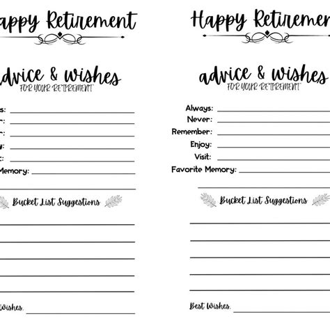 Retirement Bucket List Etsy