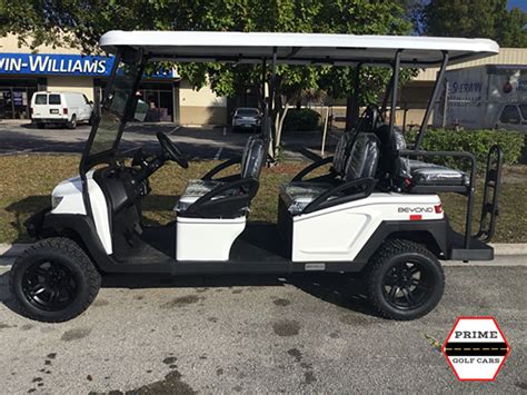 New White Bintelli Beyond Lifted Passenger Golf Cart Lsv Prime