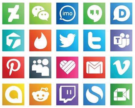 20 íconos de redes sociales de alta resolución como likee pinterest