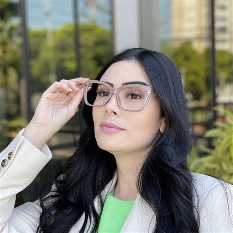 Óculos de Grau Gatinho Nude Luiza Safine Óculos