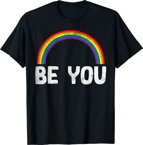 Rainbow You Be LGBT Pride Flag Lesbian Gay Bi Trans Gift T Shirt Walmart