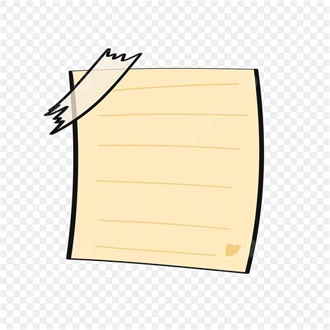 Желтый стикер мультфильм PNG , канцтовары, картон, наклейка PNG ...