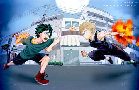 Bakugo Vs Deku By Brokentrain On Deviantart