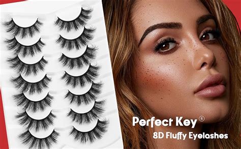 Amazon Perfect Key Pairs Fluffy Mink Lashes Wispy Flase