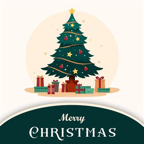 Merry christmas wishes clipart tree image vector | Merry christmas ...