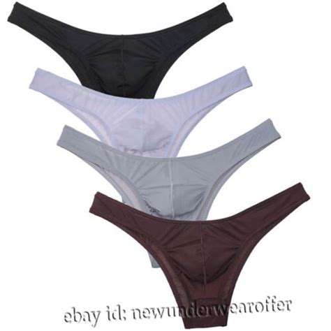 Men S Daily Bikini Briefs Underwear Low Rise Convex Pouch Cheeky Briefs Shorts Ebay