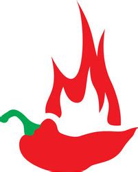 Pepper Spicy And Hot Icon Chilly Flame Royalty Free Vector