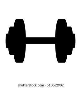 Dumbbell Vector Silhouette Stock Vector (Royalty Free) 1303816021 ...