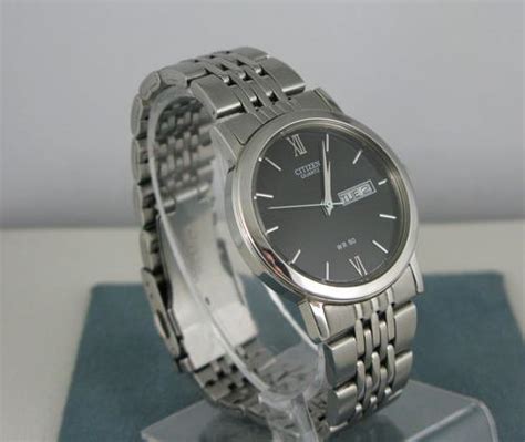 Mens Watches Classic Citizen Quartz Wr 50m Dateday Calendar Elegant Gents Watch Was Sold