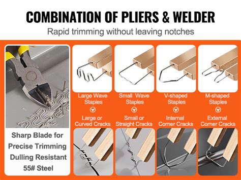 Vevor Plastic Welding Kit W Dual Power Hot Stapler Plastic Welder Plastic Car Bumper