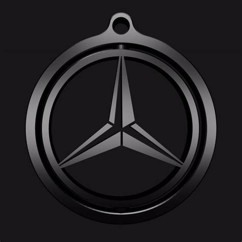 Файл Stl Вращающееся кольцо для ключей Mercedes Star 🚗 ・3d печатная