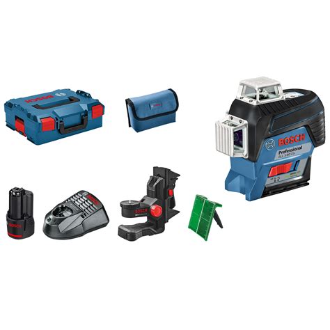 Линеен лазерен нивелир GLL 3-80 CG + BM Bosch Professional + Стойка ...