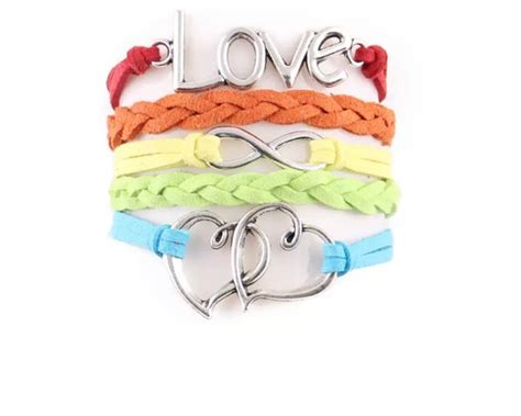 Rainbow Bracelet LGBT Support Gay Pride LGBTQIA Awareness Etsy