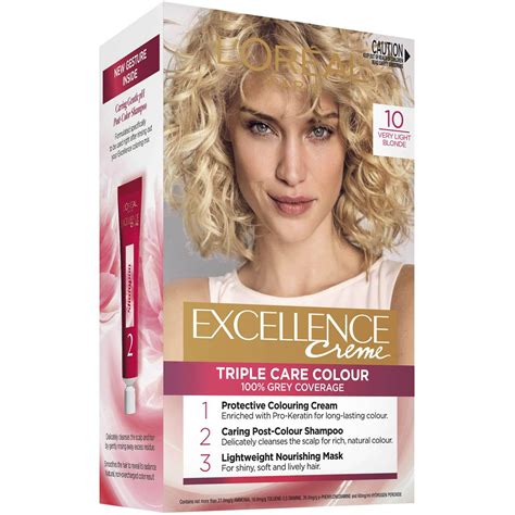 L Oreal Excellence Creme Hair Colour Very Light Blonde Each Woolworths