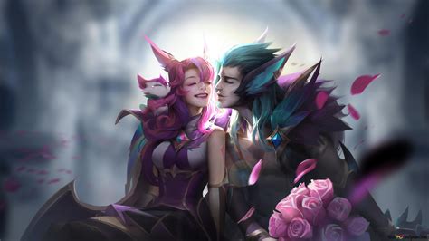 Star Guardian Xayah With Rakan League Of Legends Lol K Wallpaper