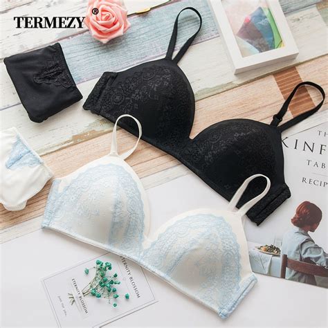 TERMEZY Wireless Bra Set Lace Patchwork Lingerie Underwear Sets Women Brassieres New 2019 Light