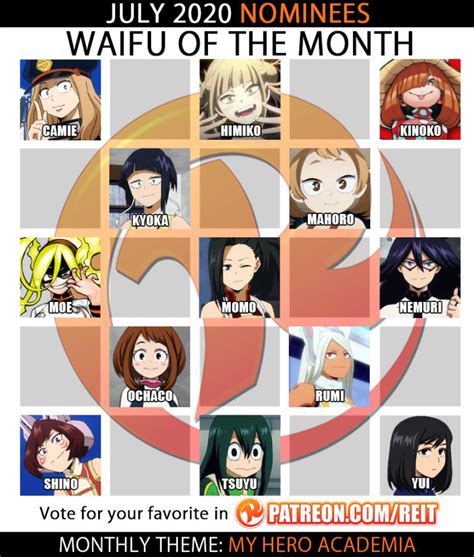 July S Waifu Of The Month Poll Reit Hentai