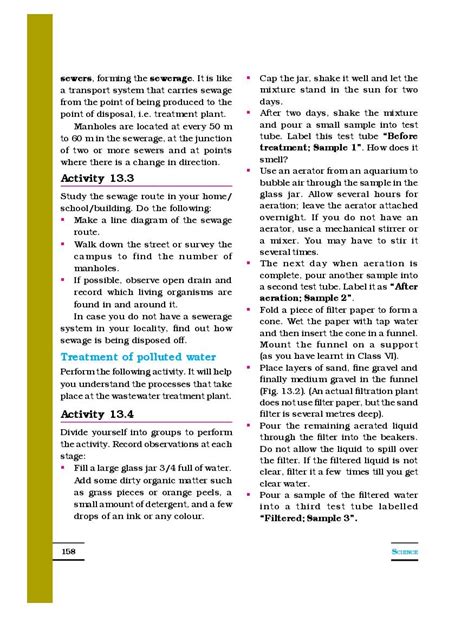 Ncert Book Class Science Chapter Wastewater Story Pdf Aglasem