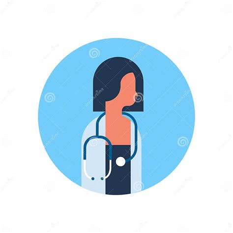 Asian Woman Medical Doctor Stethoscope Profile Icon Female Avatar