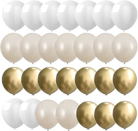 Luftballons Beige Set St Ck Luftballons Wei Gold Beige Neutraler