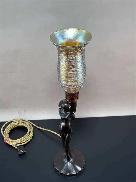 Frankart Art Deco Nude Standing Nymph Lamp Etsy