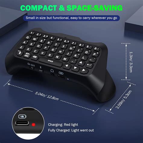 Buy MoKo Green Backlight Keyboard for PS5 Controller, PS5 Wireless Mini ...