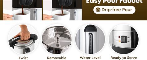 Amazon Zulay Kitchen Commercial Grade Coffee Maker Hot Water Urn Percolator With Double