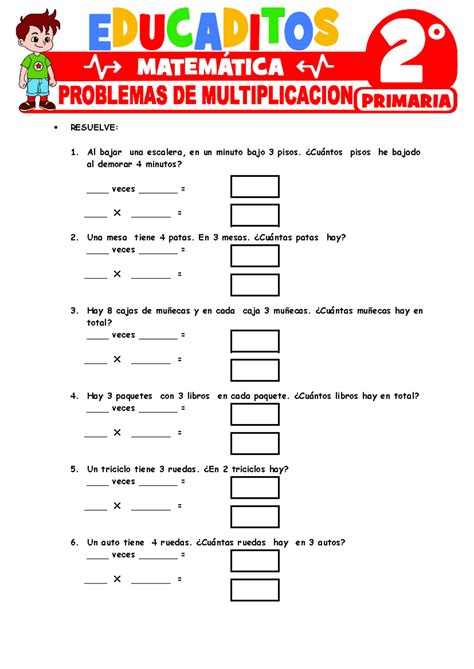 Problemas Razonados De Multiplicacion 6