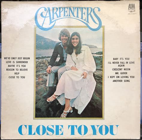 Carpenters – Close To You (1972, Vinyl) - Discogs