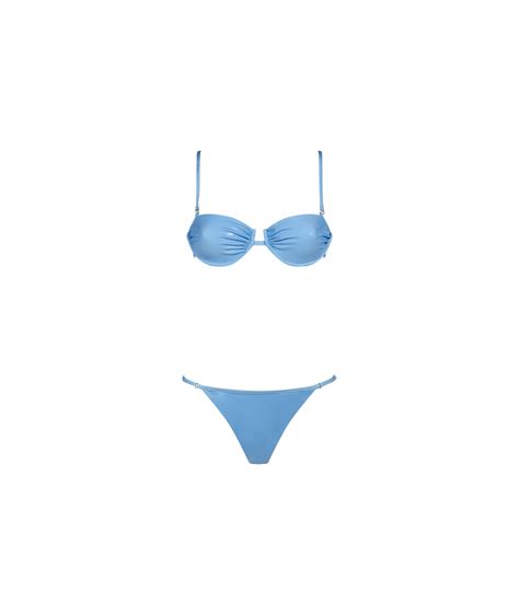 Matinee Bikini Coppetta E Slip Filo Marina Flash Rock Azzurro
