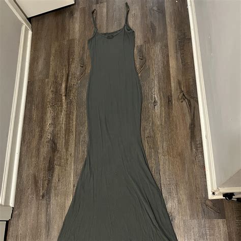 Long Dark Grey Skims Dress Its Worn Thats Why The Depop