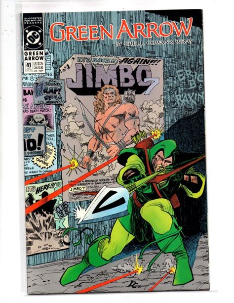 DC Comics Green Arrow 41 1990 Denys Cowan Cover Art Mike Grell