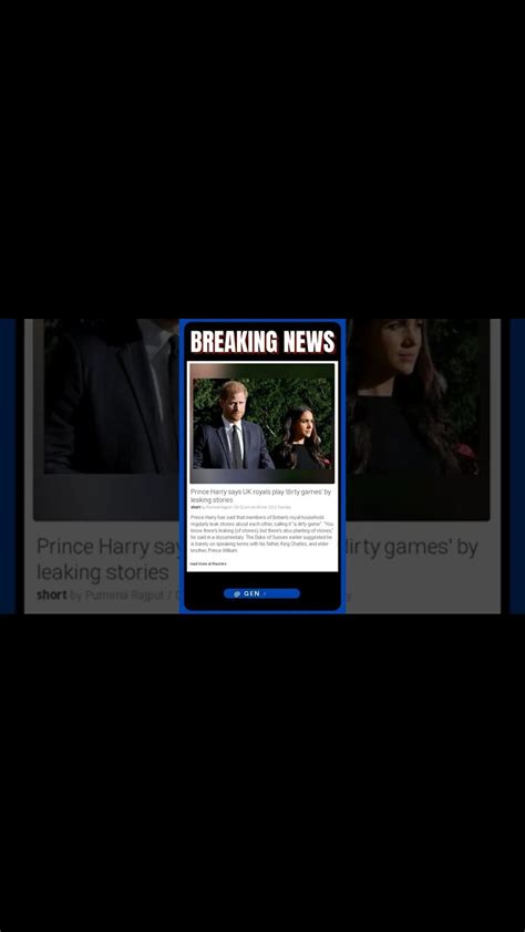 Latest News Prince Harry Exposes UK Royalty S Dirty Games Shocking