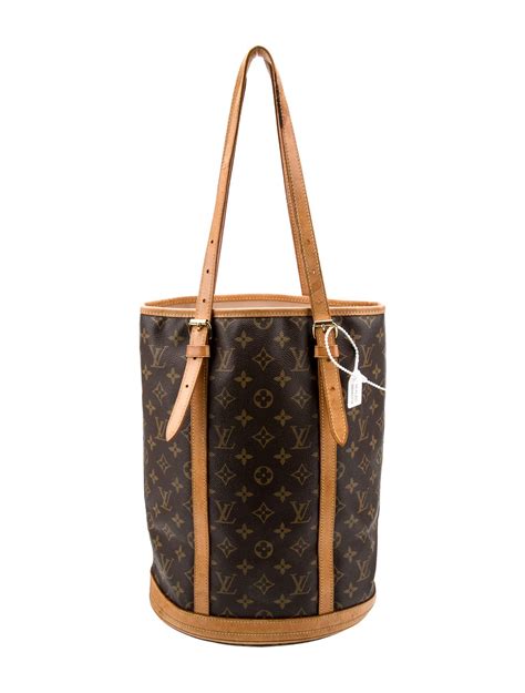 Louis Vuitton Coated Canvas Bucket Lv Monogram Bucket Bag Brown