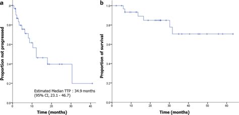 A Time To Progression B Overall Survival Download Scientific Diagram