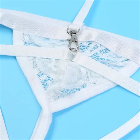 Iixpin Sissy String Sexy Homme Micro Bikini Ficelle Tanga Dentelle G String Ouvert Fesse Nue