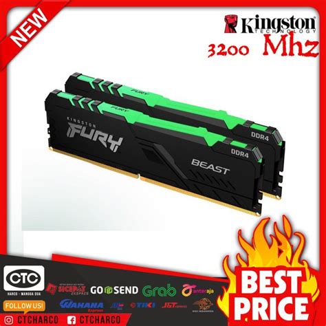 Jual Ram DDR4 Kingston Hyper X Fury RGB 32 GB 2x 16 GB 3200Mhz