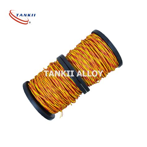 China Ptfe Insulated K Type Thermocouple Extension Wire With Red And