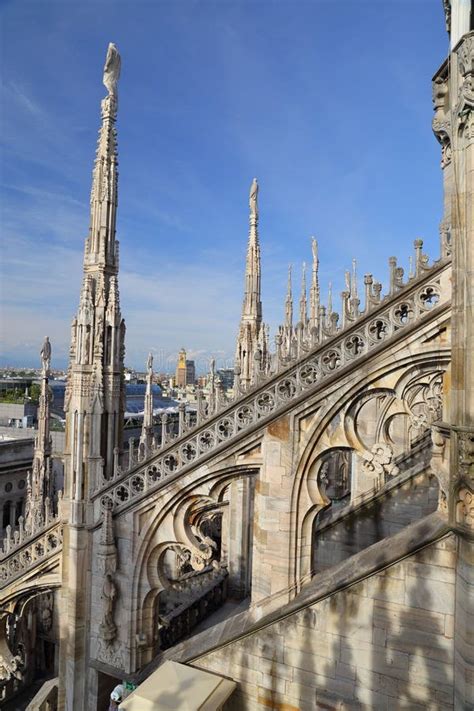 The Roof of the Milan Cathedral Duomo Di Milano Stock Image - Image of ...