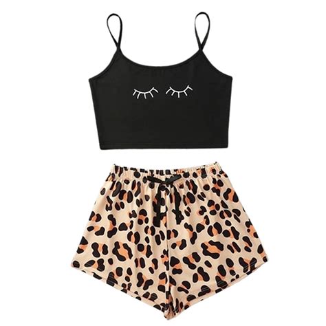 Bjutir Women Silk Satin Pajamas Set Lingerie Floral Lace Sleepwear Set Brown Walmart